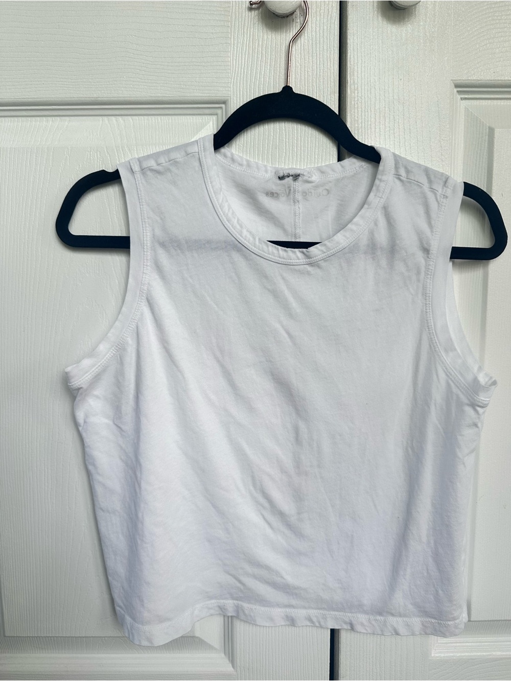 Outdoor Voices White Crewneck Cropped Tank
